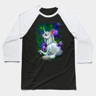 Baby unicorn in irises Baseball T-Shirt